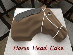 HORSE FACE SHAPED BIRTHDAY NOVELTY BAKING CAKE TIN PAN N6