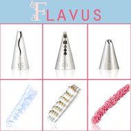 Flavus Cake/Cupcake Decorating Tip Set - professional 28 piece numbered icing tips kit with a FREE BONUS, a coupler... N3