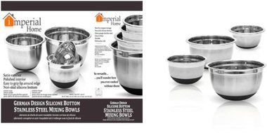 DDI 1489147 4pc German Mixing Bowl Silicone Bottom Case Of 6