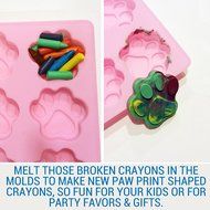 Kolme Kitchens - Paw Print Silicone Mold (2 Pack) For Baking and Freezing Molds - Pink