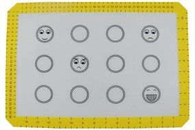 Homankit Silicone Baking Mat with Measurements - 4 Kinds of Facial Expressions Design - 11 5/8" x 16 1/2" Reusable... N2