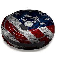 Skin Decal Vinyl Wrap For IRobot Roomba 650 655 Vacuum / American Flag Distressed