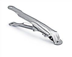 New Star Foodservice 50479 Deep Pizza Tray Pan Gripper Holder, 8", Silver