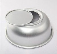 6 Inches Semicircle Shape Aluminum Alloy Cake Pan Dish / Cake Mold , Drop Bottom N2