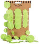 Party Partners Design Circle Ribbon Gift Wrap Accent or Wall Decoration, Lime N2