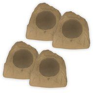 Theater Solutions 4R8S Outdoor Sandstone 8" Rock 4 Speaker Set for Deck Pool Spa Yard Garden