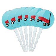 Set of 6 Cupcake Picks Toppers Decoration Places and Things - Machu Picchu Peru Travel N7