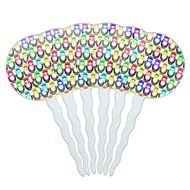 Set of 6 Cupcake Picks Toppers Decoration Places and Things - Machu Picchu Peru Travel N8