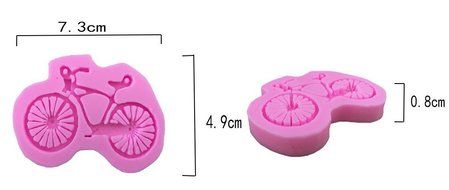 YIJIA Bicycle Shape 3D Silicone Fondant Cake Mold Chocolate Mould Bakeware Cake Decorating Tools pack of 2