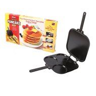 Outgeek Pancake Maker Round Shaped DIY Perfect Pancake Pan Black N4