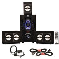 Blue Octave B53 Home 5.1 Bluetooth FM Speaker System with Optical Input and 2 Extension Cables