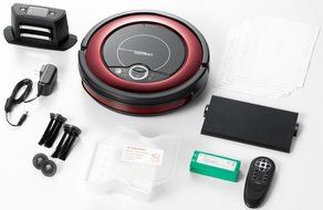 CCP Automatic robot vacuum cleaner high-grade model into [LAQULITO] walls dark red CZ-907-DR N11