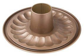 Zenker 7352 Springform &quot;Mojave Gold&quot; With Flat and Tubular Base, Gold/Mahagony, 10.24&quot; N6