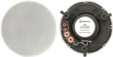AVS25 - 6.5" 8 OHMS 40W 89dB SLIMLINE CEILING SPEAKERS MYLAR TWEETER HF REPRODUCTION 2-WAY CROSSOVER NETWORK