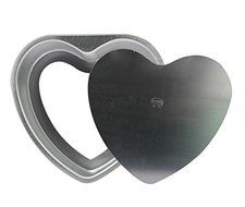 Aluminum Alloy 10 Inch Heart Shape Cake Mould / Cake Pan, Drop Bottom N2