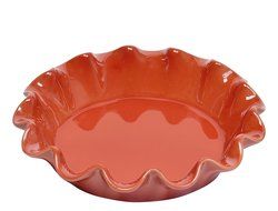 Emile Henry Ruffled Pie Dish - 10.5&quot;/1.25 qt, Burgundy N3