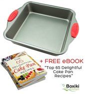 Non-Stick Steel 8-Inch Square Cake Pan by Boxiki Kitchen | Durable, Convenient, Premium Quality No-Stick Baking... N3