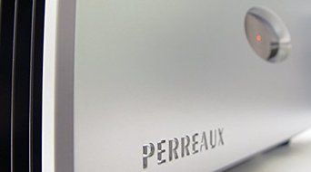 PERREAUX 350W Power Amplifier 16.9" Wide x 19.6" Deep x 7.3" High Silver Electroplated Aluminium