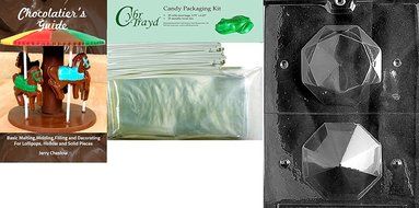 Cybrtrayd W026 Large 3D Diamond Chocolate Candy Mold with Exclusive Cybrtrayd Copyrighted Chocolate Molding Instructions N2