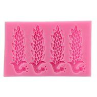 Let'S Diy Silicone Lace 4 Holes Peacock Shaped Molds Fondant Cake Decor Tools Mini Bakeware