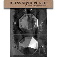 Dress My Cupcake DMCW026 Chocolate Candy Mold, Large 3D Diamond, Wedding