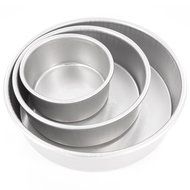 Cake Pan Set of 3, Round 2 Inches (4&quot;, 6&quot;, 8&quot;) by Magic Line N2