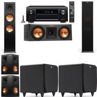 Klipsch RP-280F Tower Speakers-RP-250C-SDS12 -5.2-Denon AVR-X4100W