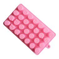 Cherryard 28 Cavity Smile Face Silicone Mold for Making Mini Cake Chocolate Candy, Pack of 1