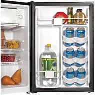 2.7 Cu ft. Compact Design Refrigerator with Ice Cube Tray and Two Full-Width Wire Shelves, Black
