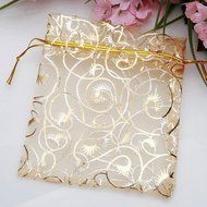 Yansanido 13x18cm /5x7 Inches 100pcs Beautiful Transparent 10 Color Organza Drawstring Pouches candy Jewelry Party... N9
