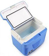 Generic 12V Cooler/Warmer - 10L Capacity Blue and White Portable Mini Semiconductor Refrigerator for Car N4