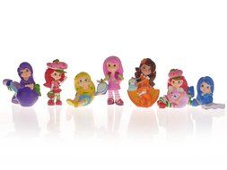 Strawberry Shortcake Toy Figures Lot Of 7 Pcs Mini Figures Cake Topper N2