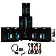 Blue Octave B52 Home Theater 5.1 Bluetooth Speaker System with Optical Input and 5 Extension Cables