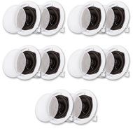 Acoustic Audio R191 In Ceiling / In Wall Speaker 5 Pair Pack 2 Way Home Theater 2000 Watt R191-5PR