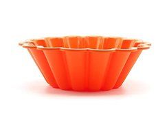 Astra Gourmet Silicone Flower Reusable Brioche Pan Mold, Nonstick 9 1/2 By 3 Inch(Orange) N2