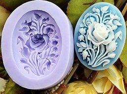 1PCS of Baking Silicone 3D Rose Flower Mold Fondant Chocolate Candy Pastry Oval Mould 4.53.51.2cm Sugar craft...