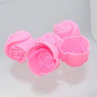 10PCS Rose Flower Mini Cupcake Silicone Baking Molds Ice Chocolate Jello #JHJYS N3