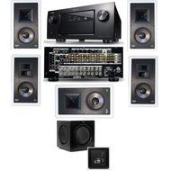Klipsch KL-7800-THX 5.1 In-Wall-SW-310-Denon IN-Command AVR-4520CI A/V- White