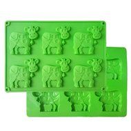 Always Your Chef 1 Pack Reusable Silicone Chocolate Candy Molds Jello Molds Cows Shaped Cake Decoration Molds,...