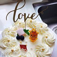 Y&amp;XL&amp;H 1PCS LOVE Cake Decoration Wedding Cake Topper Custom Wedding Cake Topper Paperboard Glitter N3