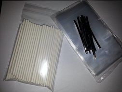 200pcs (4 1/2" Lollipop Sticks + 3" X 4" Bags + Twist Ties) for Cake Pops N2
