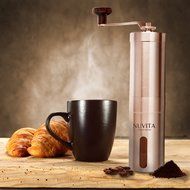 Nuvita Manual Coffee Grinder, Portable Coffee Mill, Stainless Steel Superior Burr Design for Consistently Brewing... N2