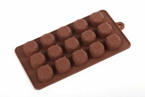 Home 2 Pack Value Round/Square Swirl Shaped Silicone Mold for Chocolate, Jelly and Candy - 15-piece Per Mold (... N5