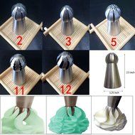 Thiroom 17PCS/Set Russian Flower Socket Tool Cake Pastry Cream Decoration Flower Decor Tips Stainless Steel Tool... N5