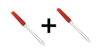 2 X Norpro 3132R Silicone Jar-Icing Spatula, Red
