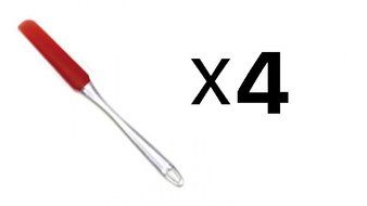 2 X Norpro 3132R Silicone Jar-Icing Spatula, Red N2