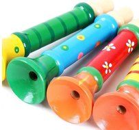 Instruments Music Toys，BeautyVan Multi-Color Horn Hooter Trumpet Instruments Music Toys