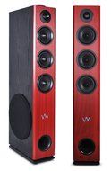 VM Audio EXAT32 Cherry/Black Floorstanding Powered Bluetooth Tower Speakers Pair N7