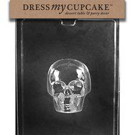 Dress My Cupcake Chocolate Candy Mold, Medium 3D Skull Front, Halloween