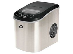 Ice Maker Portable Premium Compact Countertop Igloo Electric for Home and Outdoor in Mini Stainless Steel Design